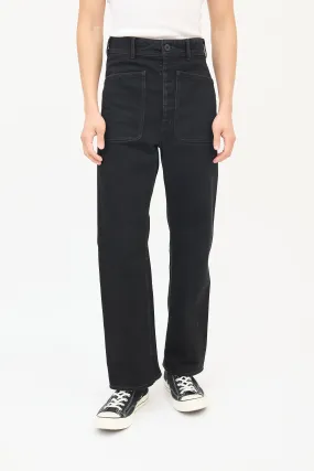Black High Waisted Wide Leg Jeans
