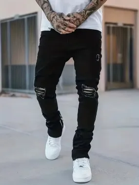 Chic Ripped Stretch Jeans