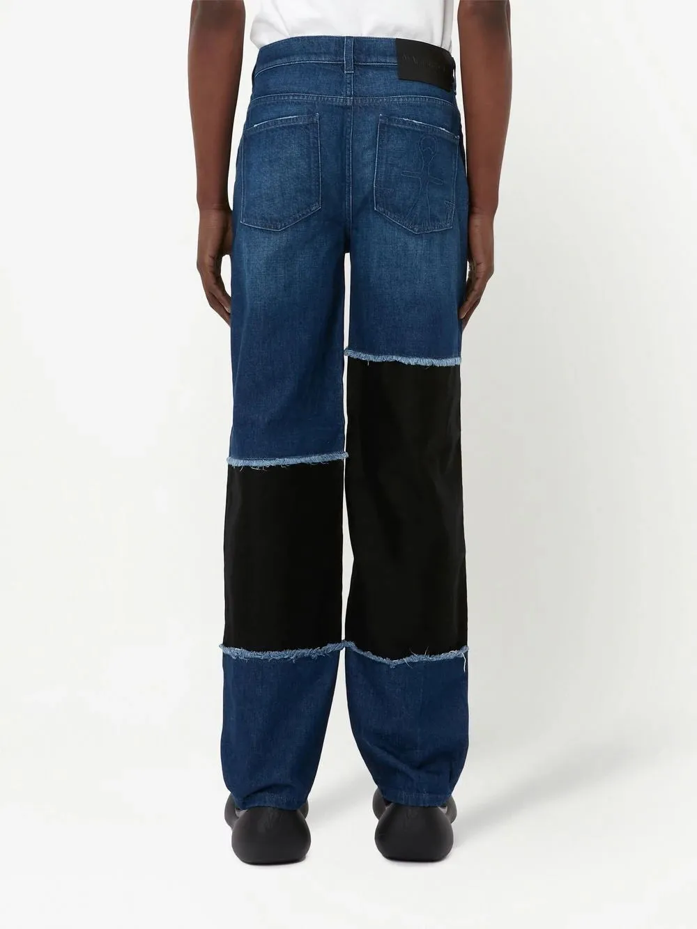 Distressed Straight-Leg Jeans