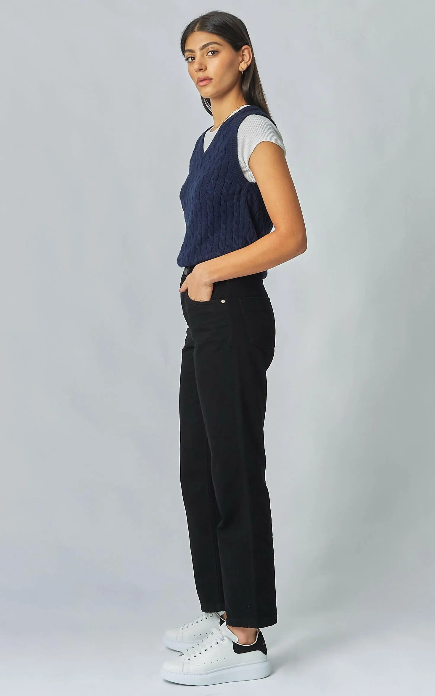 Evie Wide Leg Black Jeans