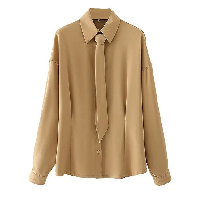 FITTED BLOUSE WITH TIE