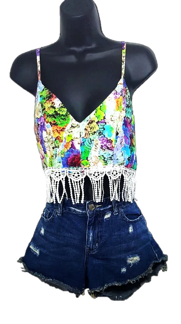 Free People Distressed Ripped Shorts