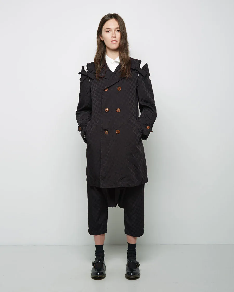Geometric Jacquard Trench