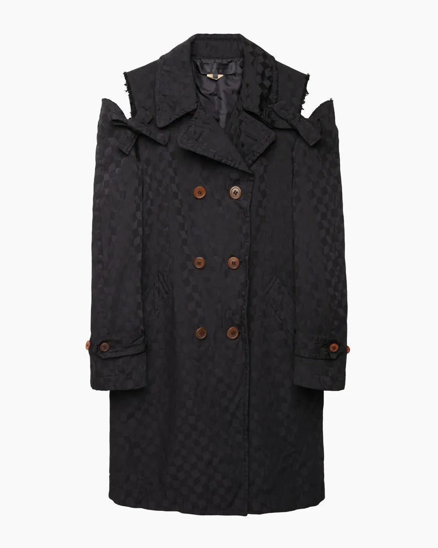 Geometric Jacquard Trench