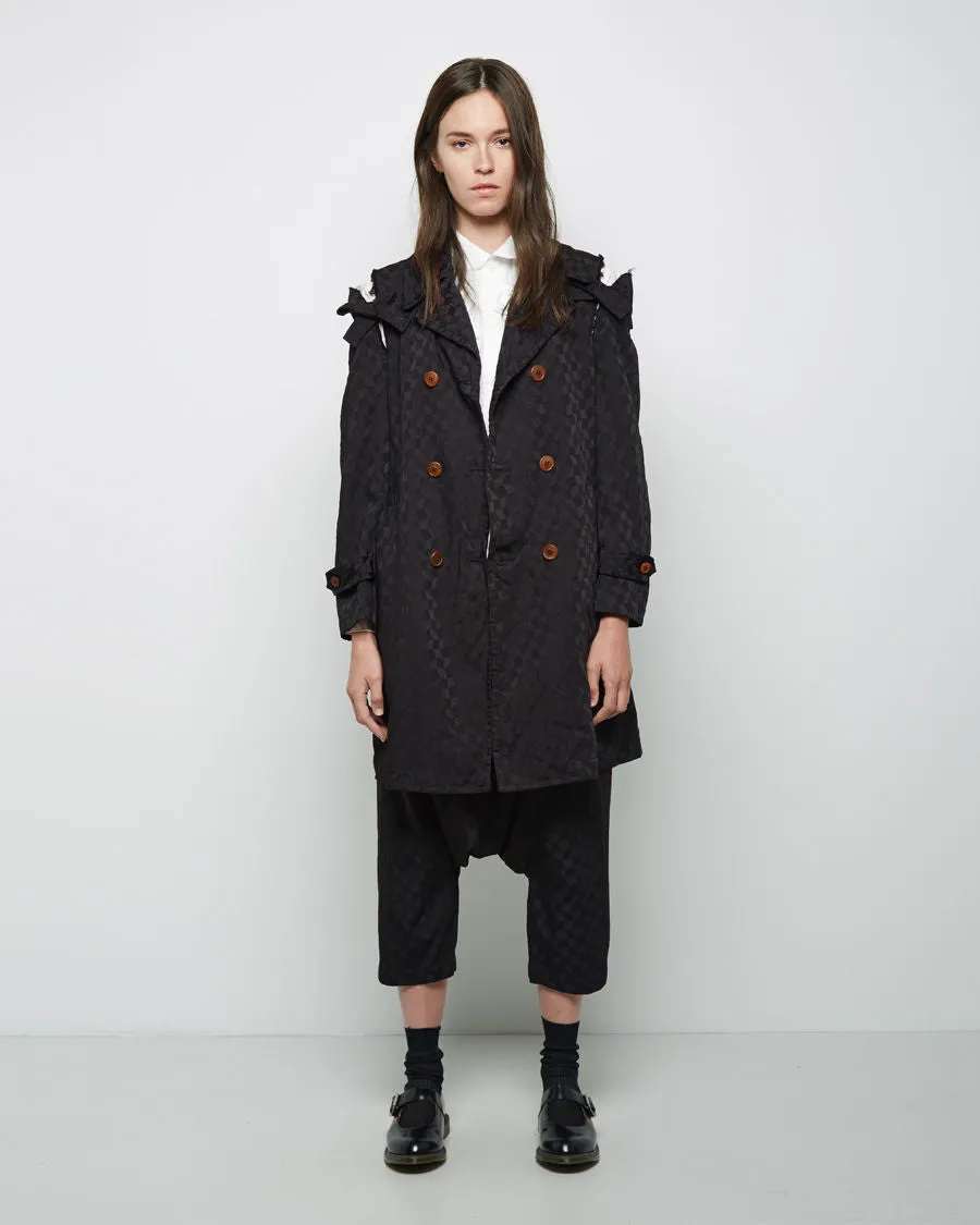 Geometric Jacquard Trench
