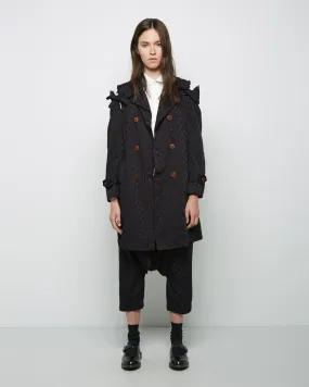 Geometric Jacquard Trench