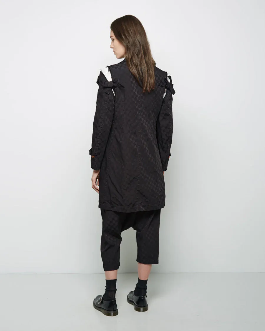 Geometric Jacquard Trench