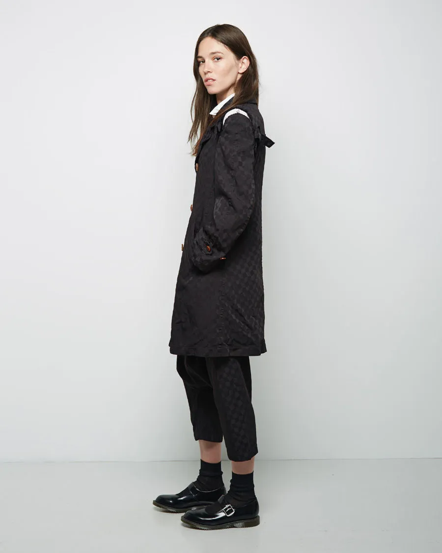 Geometric Jacquard Trench
