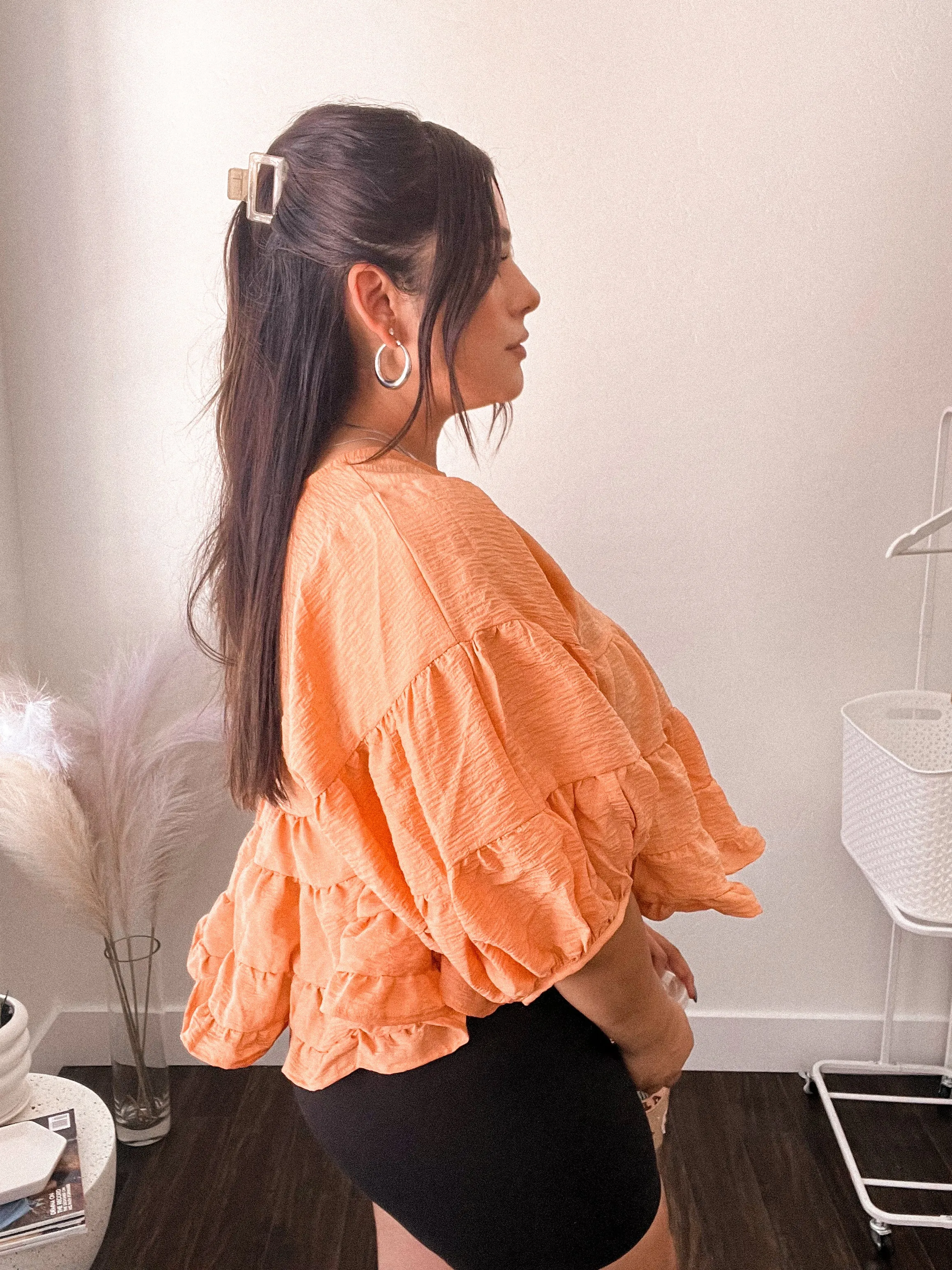 In full bloom ruffle top
