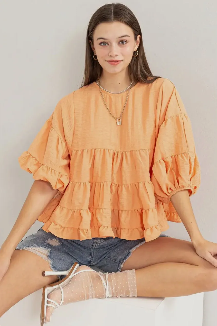 In full bloom ruffle top