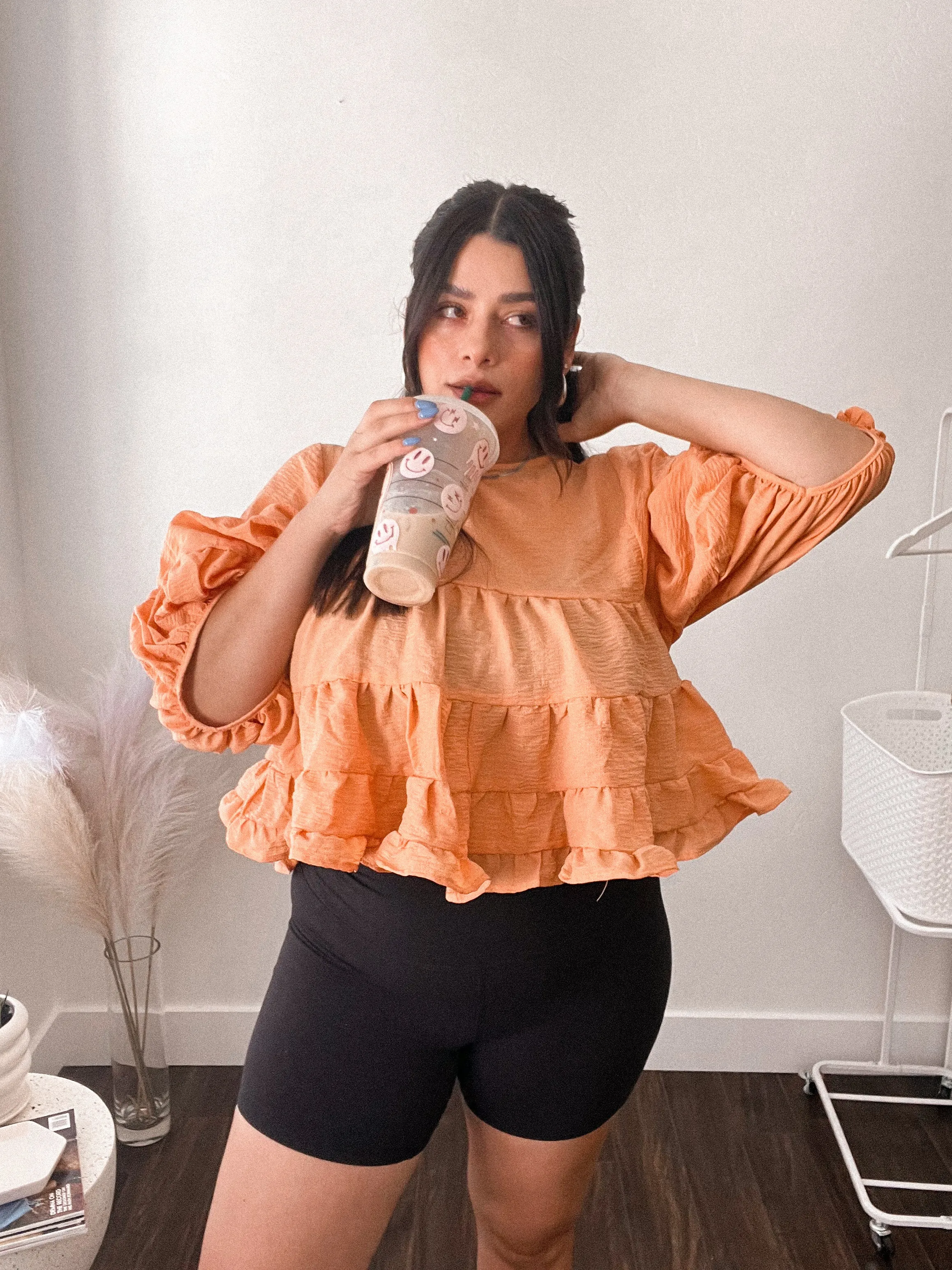 In full bloom ruffle top