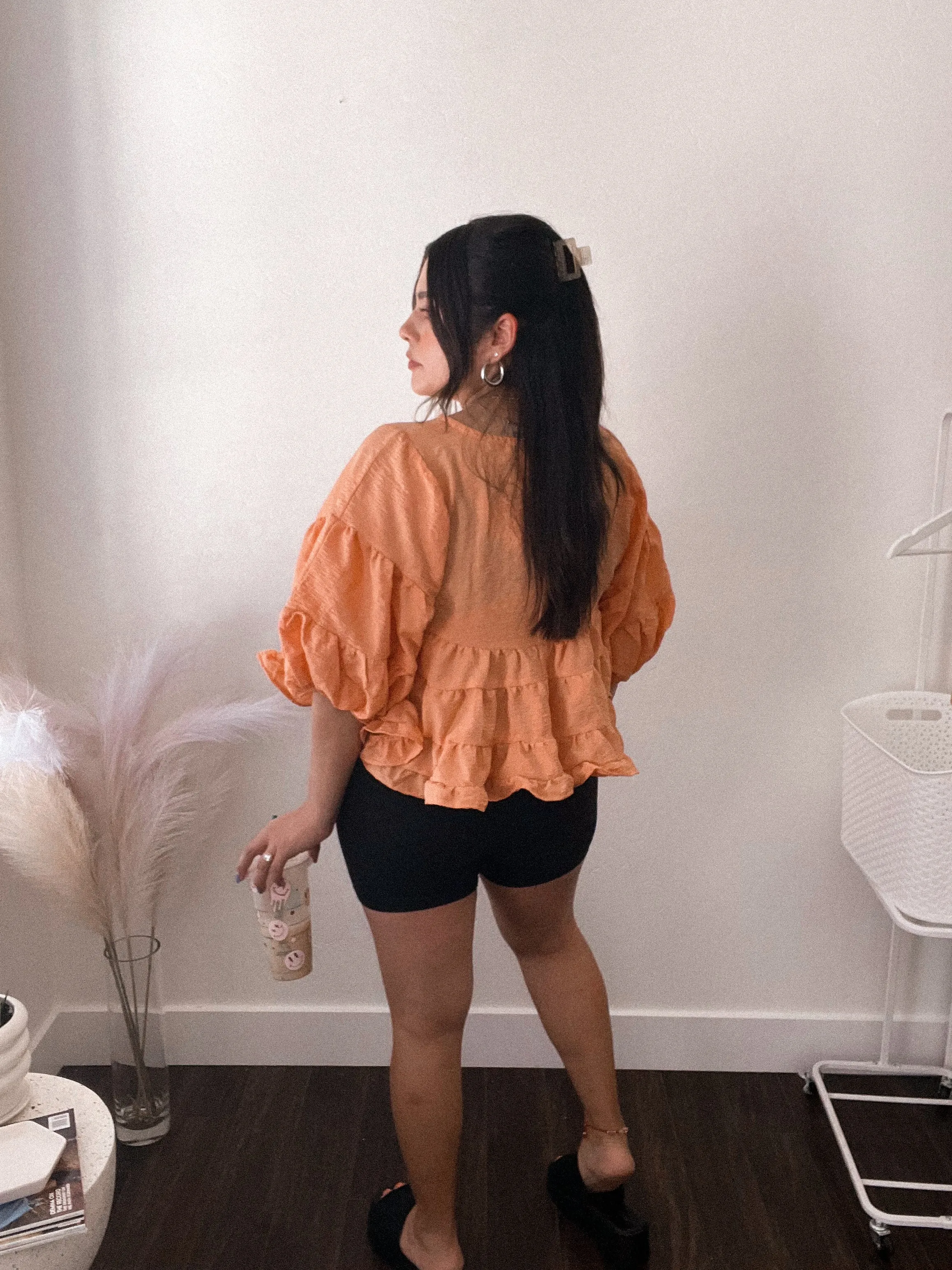 In full bloom ruffle top