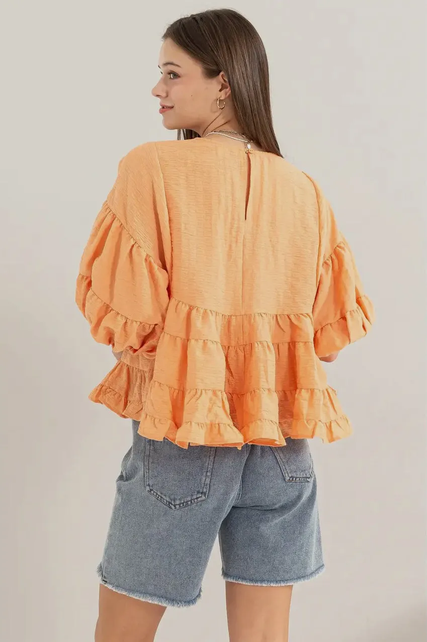 In full bloom ruffle top