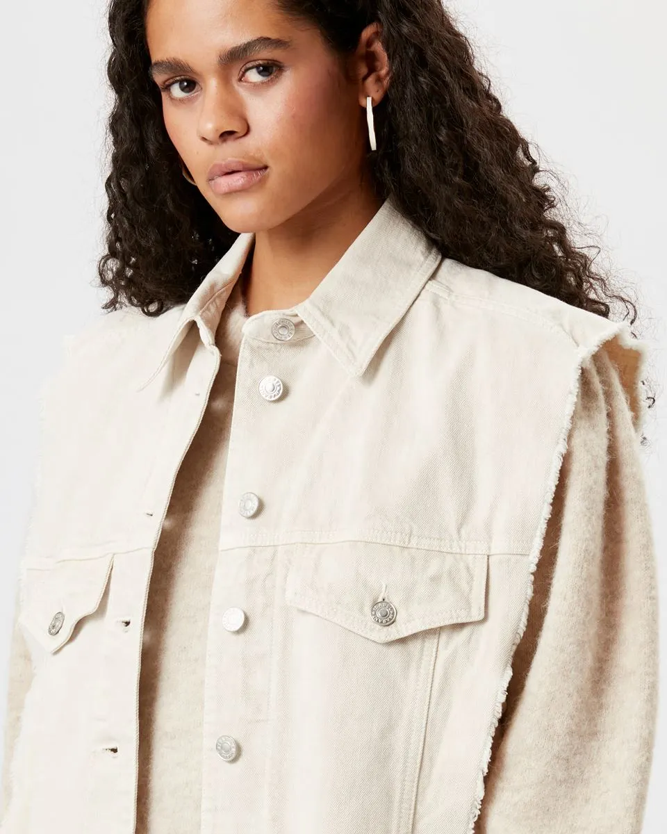 Isabel Marant Tyra Sleeveless Jacket - Ecru