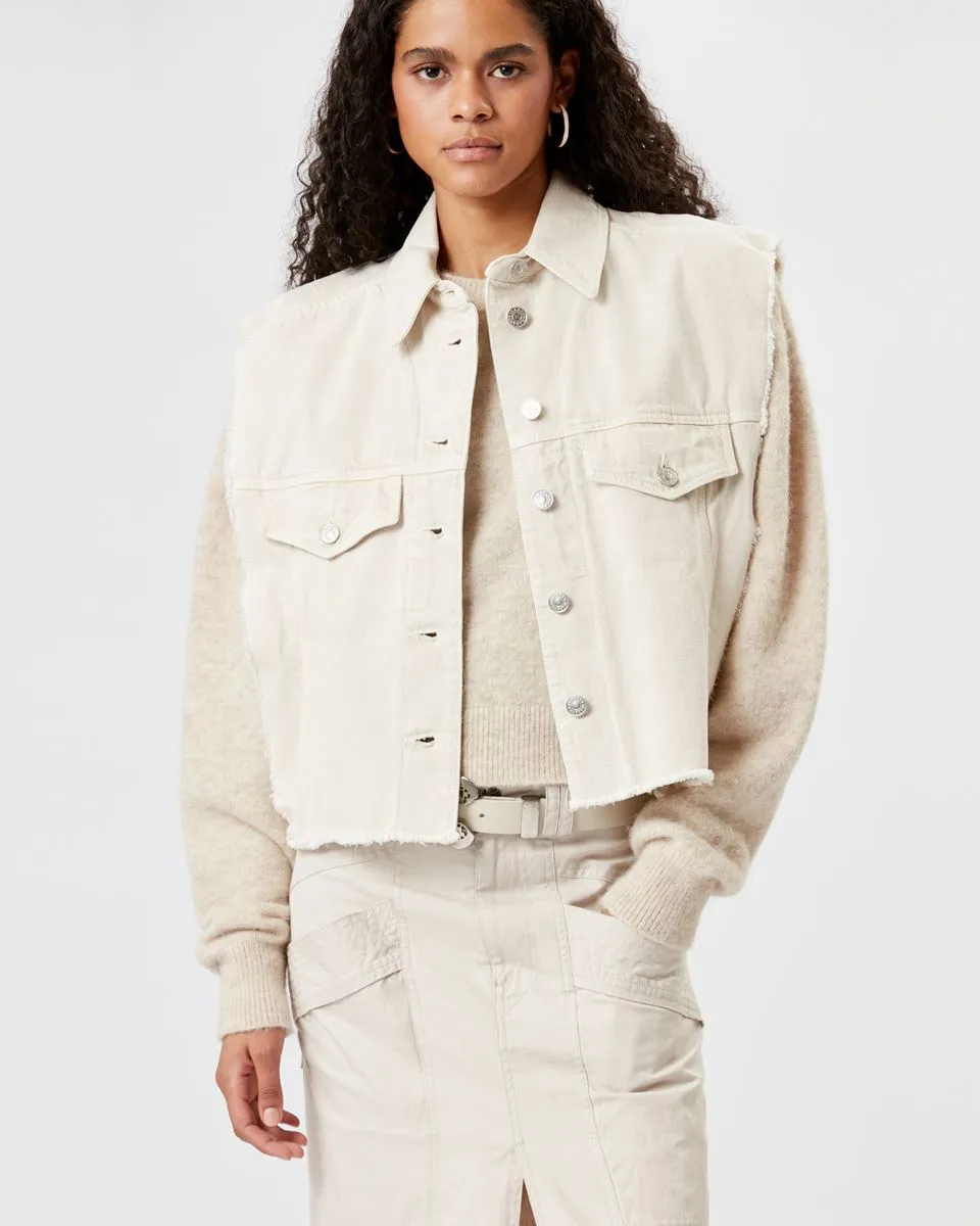 Isabel Marant Tyra Sleeveless Jacket - Ecru