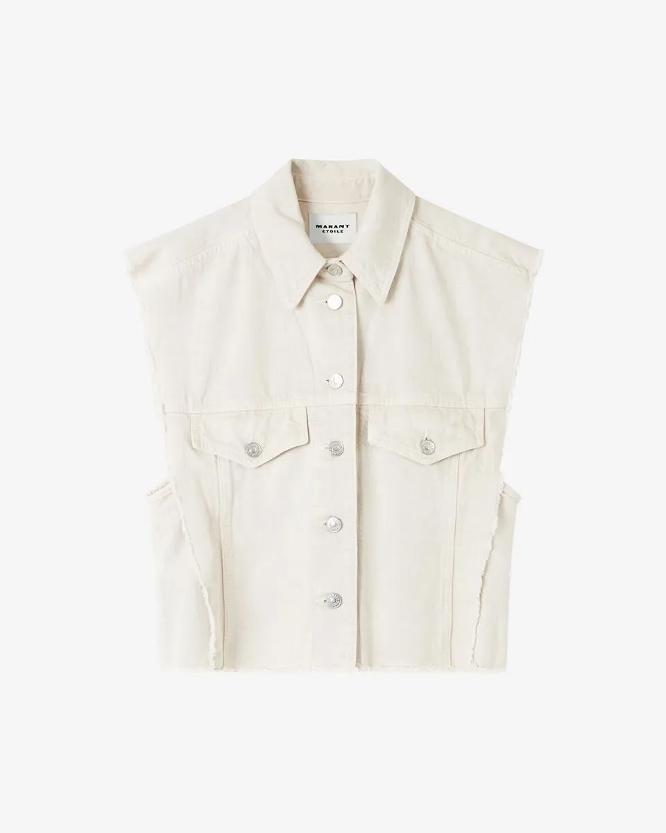 Isabel Marant Tyra Sleeveless Jacket - Ecru