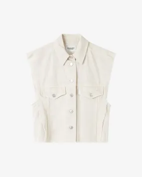 Isabel Marant Tyra Sleeveless Jacket - Ecru