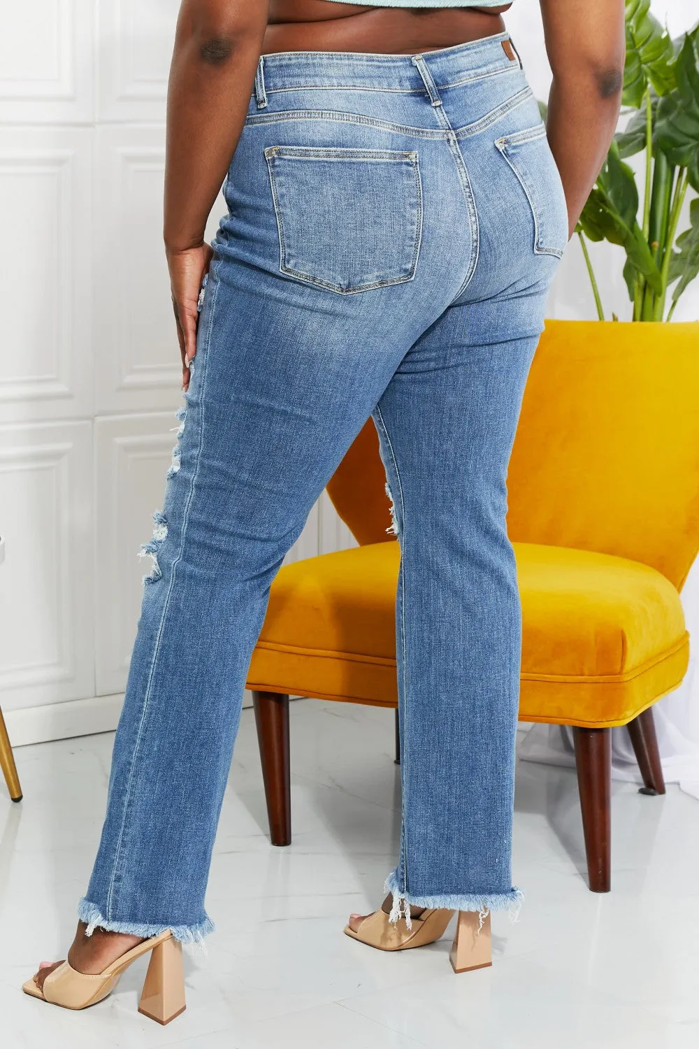 Judy Blue Janie High Waisted Patched Bootcut