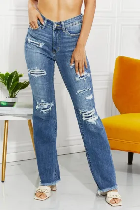 Judy Blue Janie High Waisted Patched Bootcut