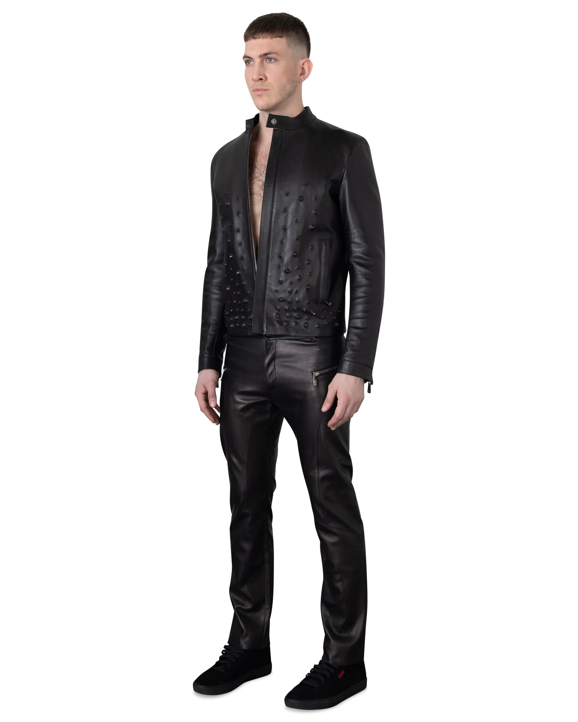 Laser Cut Studded  Jacket