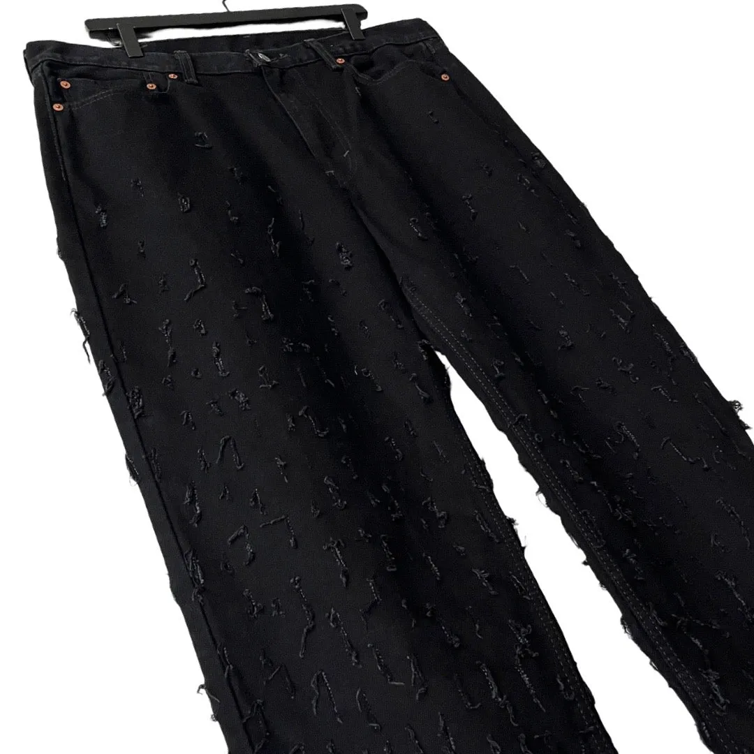 Levi's 550 Relaxed Jeans (distressed) in Carbon / 38" x 32"
