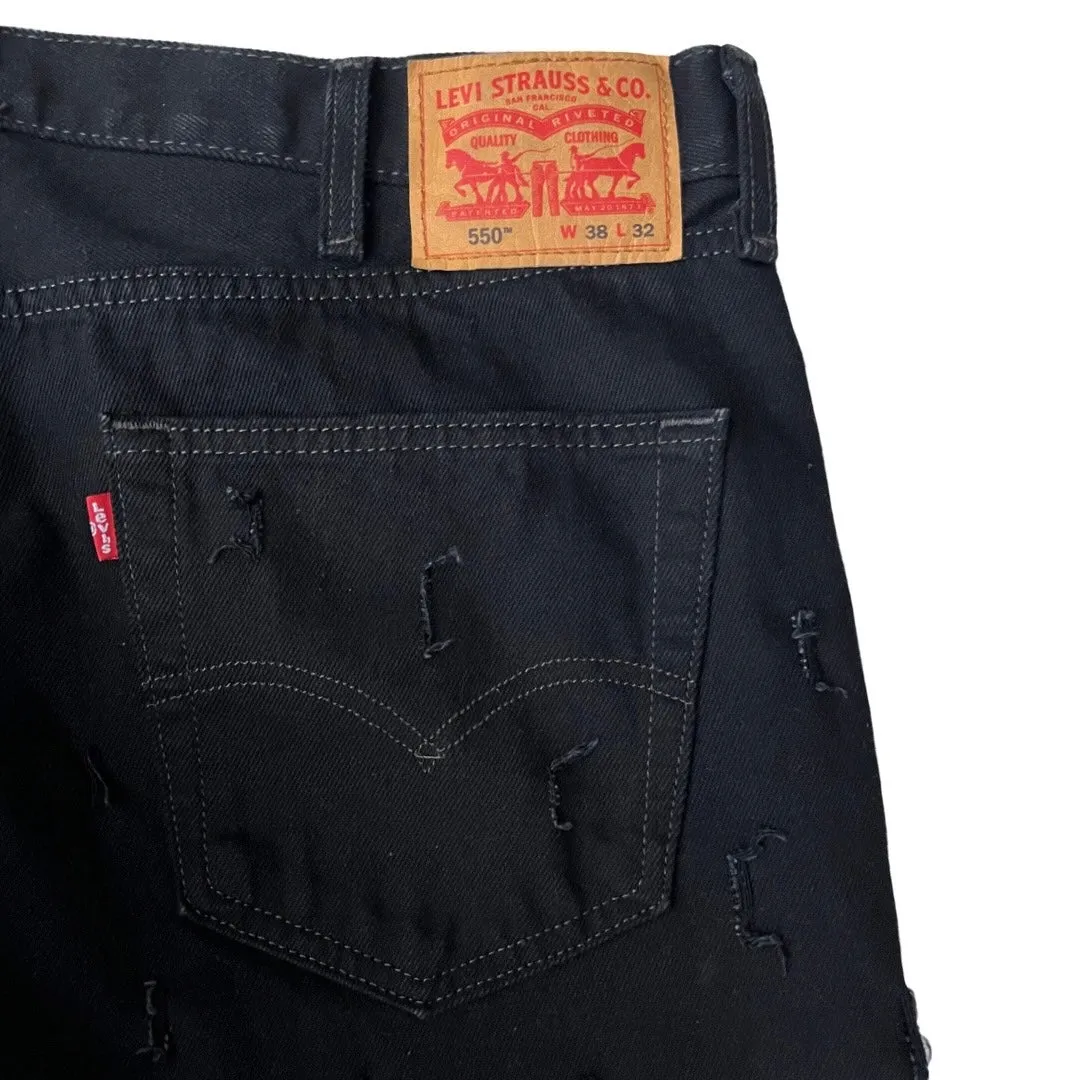 Levi's 550 Relaxed Jeans (distressed) in Carbon / 38" x 32"