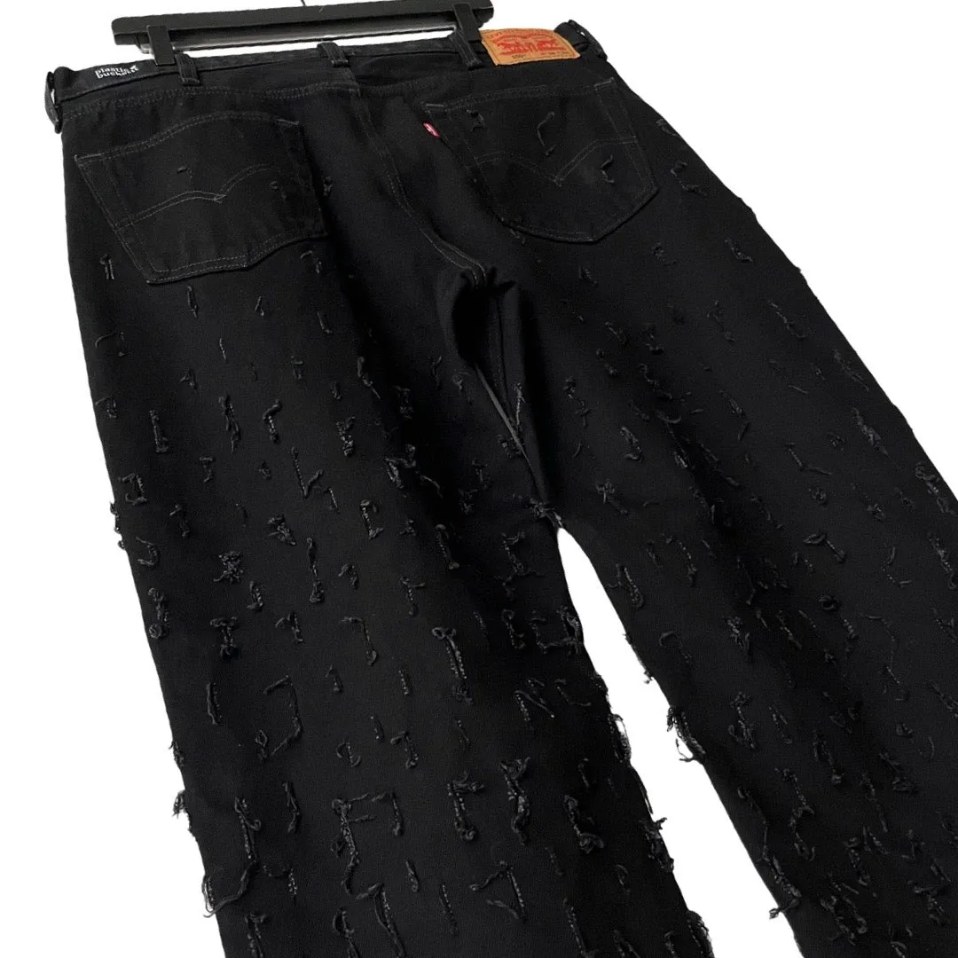 Levi's 550 Relaxed Jeans (distressed) in Carbon / 38" x 32"