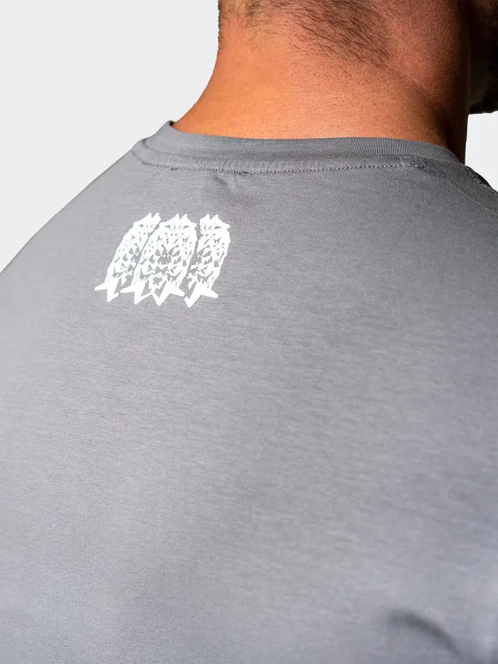 Maceoo Stretch Short-Sleeve Tshirts | Henley Core Grey