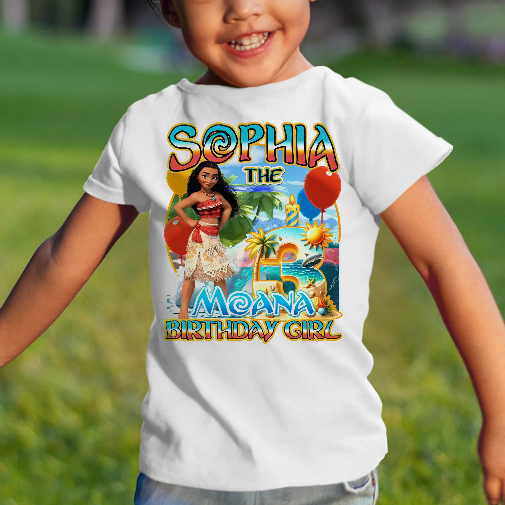 Moana Birthday Girl Family Party Shirts, Moana birthday girl shirt