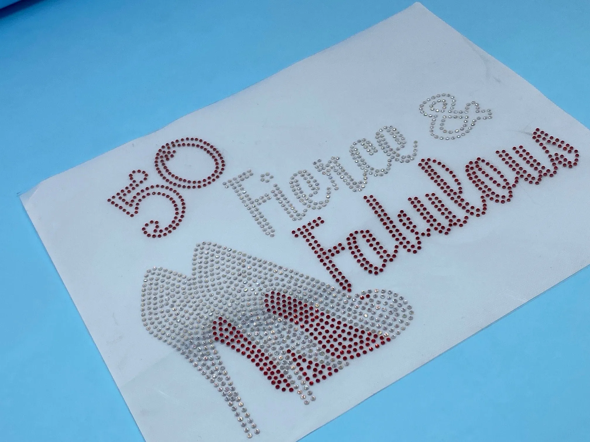 New Arrival,Transfer Sheet,"50 Fierce, & Fabulous" Layered HTV, Glitter, and Dress Made with Czech Crystals, for HEAT PRESSING, Size 12"x10"