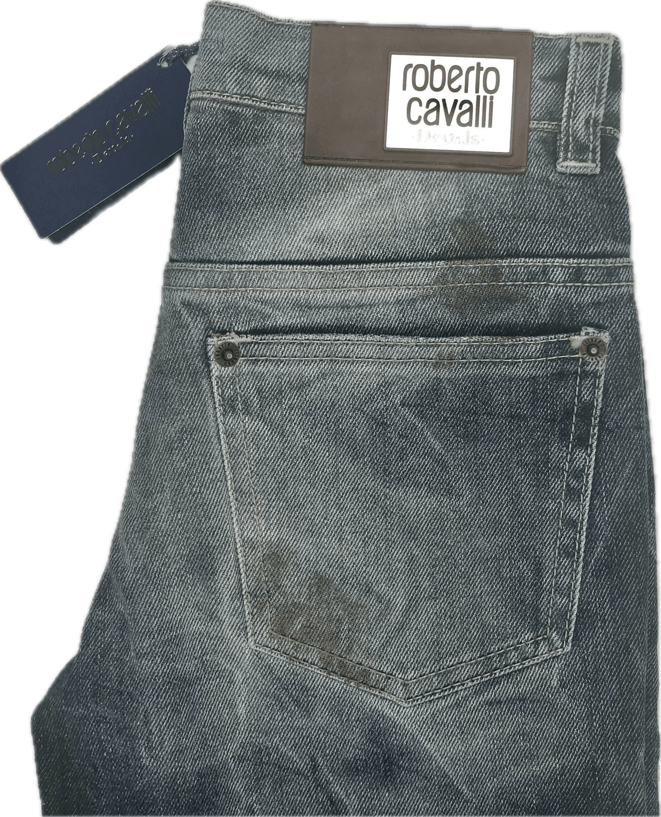 NWT - Roberto Cavalli Devils Dirty Denim Jeans- Size 6Y