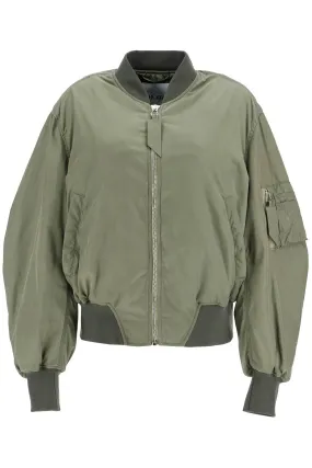 oversized bomber jacket with puff sleeves military green 250WCB00070PLL001AA MILITARY GREEN