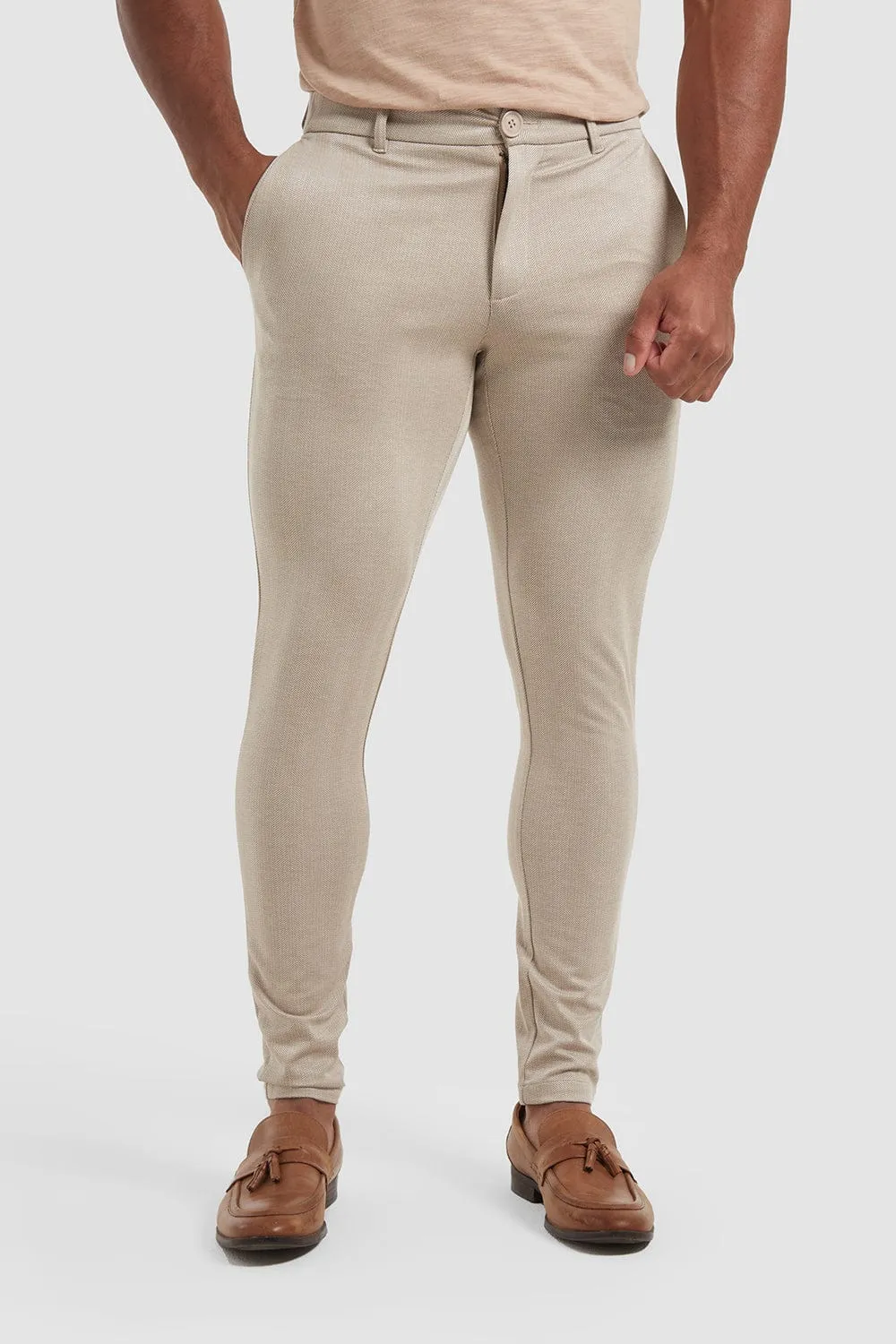 Patterned Trouser in Sand