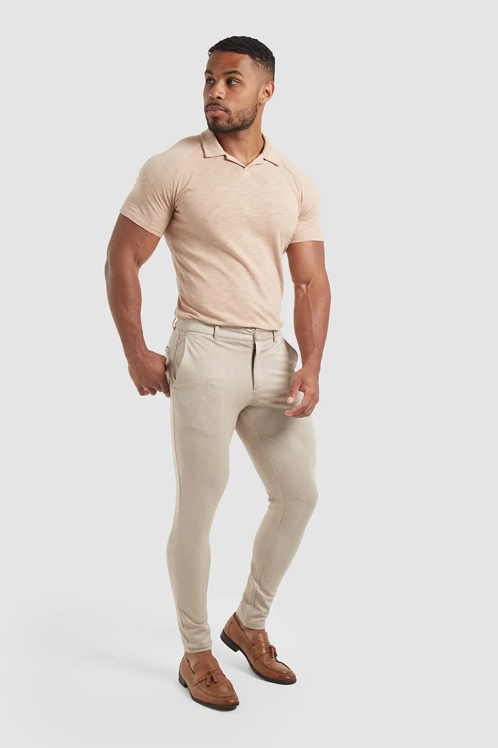 Patterned Trouser in Sand