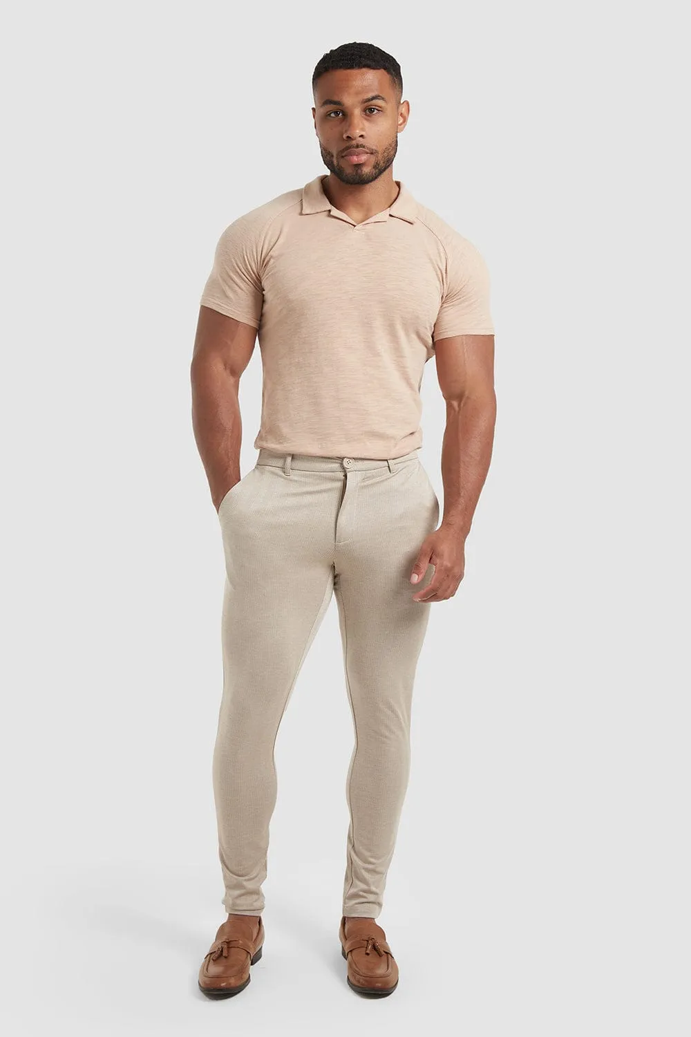 Patterned Trouser in Sand