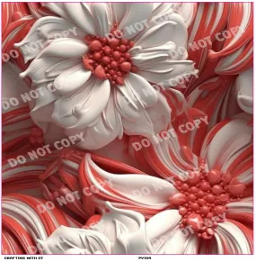 PV104 3D flowers 1 vinyl sheet