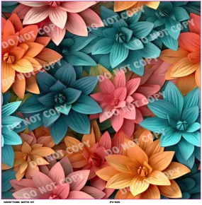 PV105 3D flowers 2 vinyl sheet