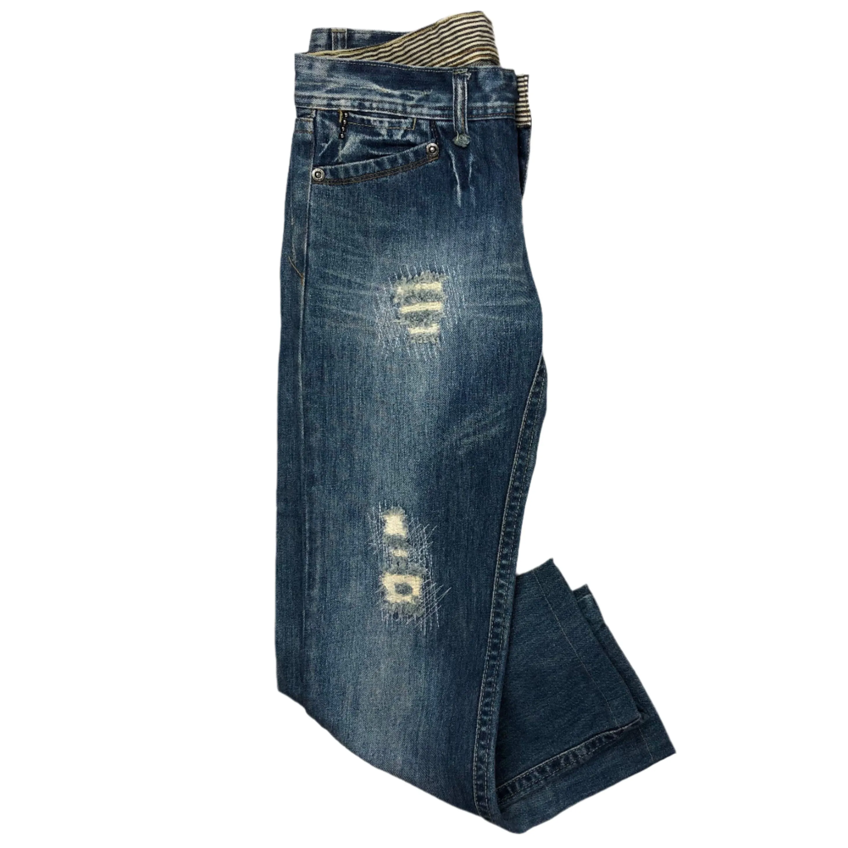 Replay Ladies Distressed Denim 'Marcello' Jeans- Size 26 Short