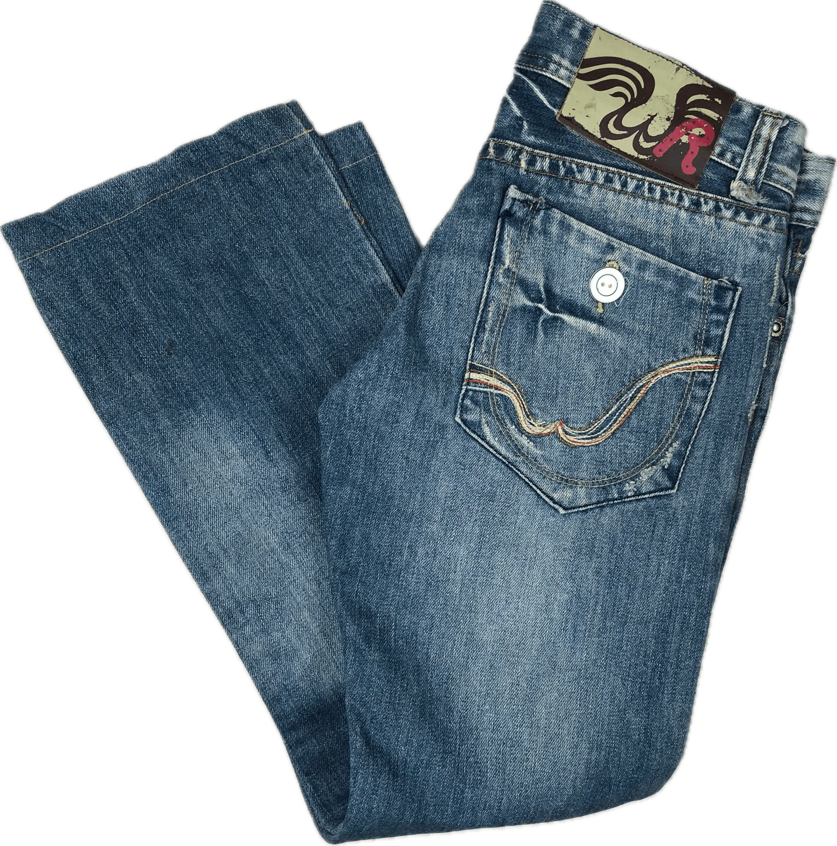 Replay Ladies Distressed Denim 'Marcello' Jeans- Size 26 Short