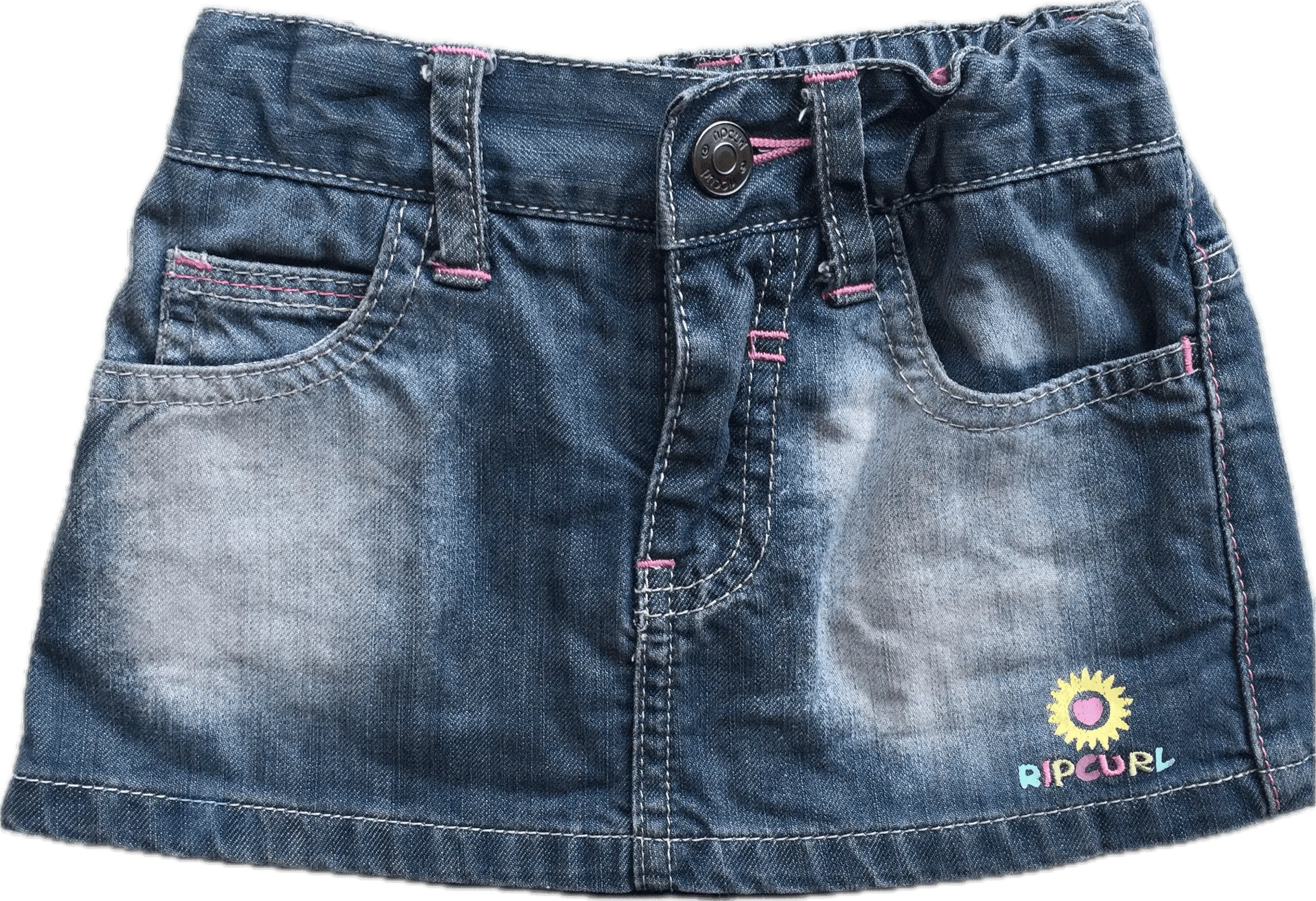 Rip Curl Baby Denim Logo Mini Skirt- Size 0