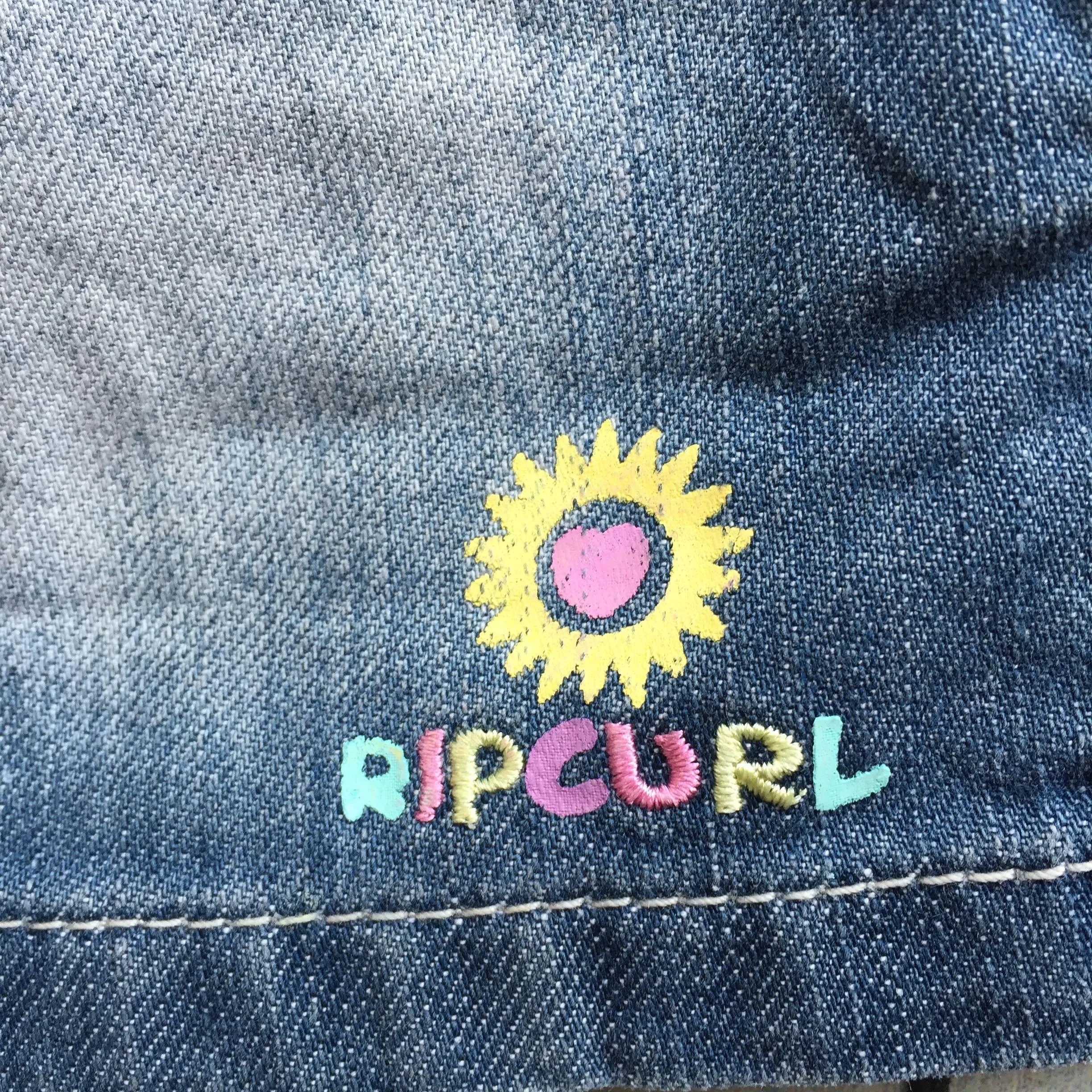 Rip Curl Baby Denim Logo Mini Skirt- Size 0