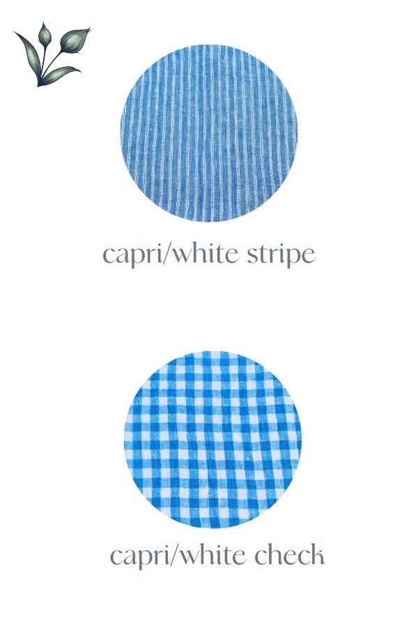 ruffle top in crinkle linen