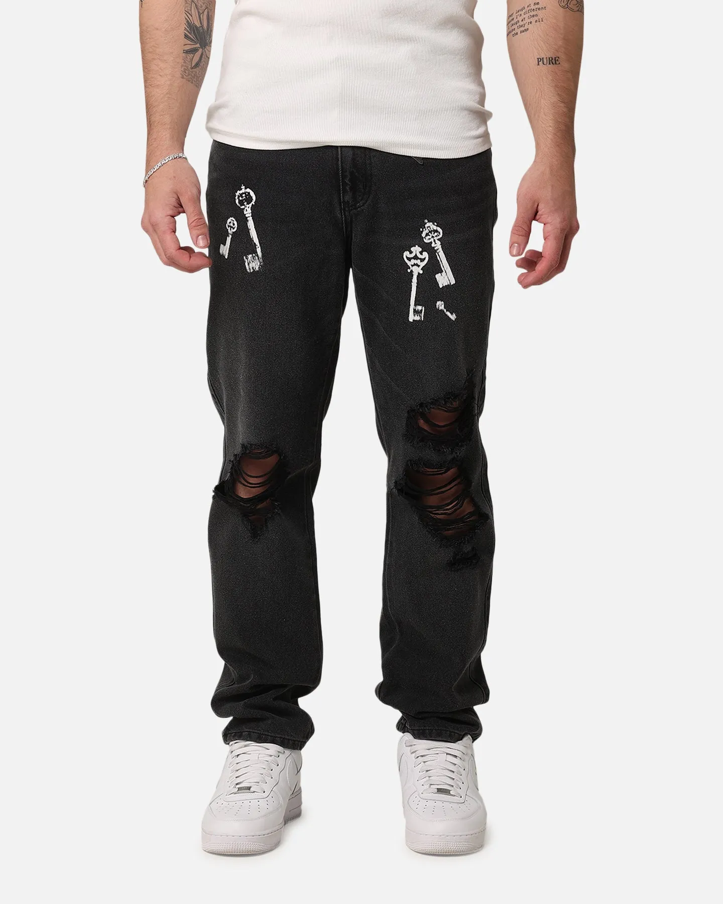 Saint Morta Skeleton Key Psykhe Jeans Black Shadow