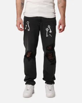 Saint Morta Skeleton Key Psykhe Jeans Black Shadow