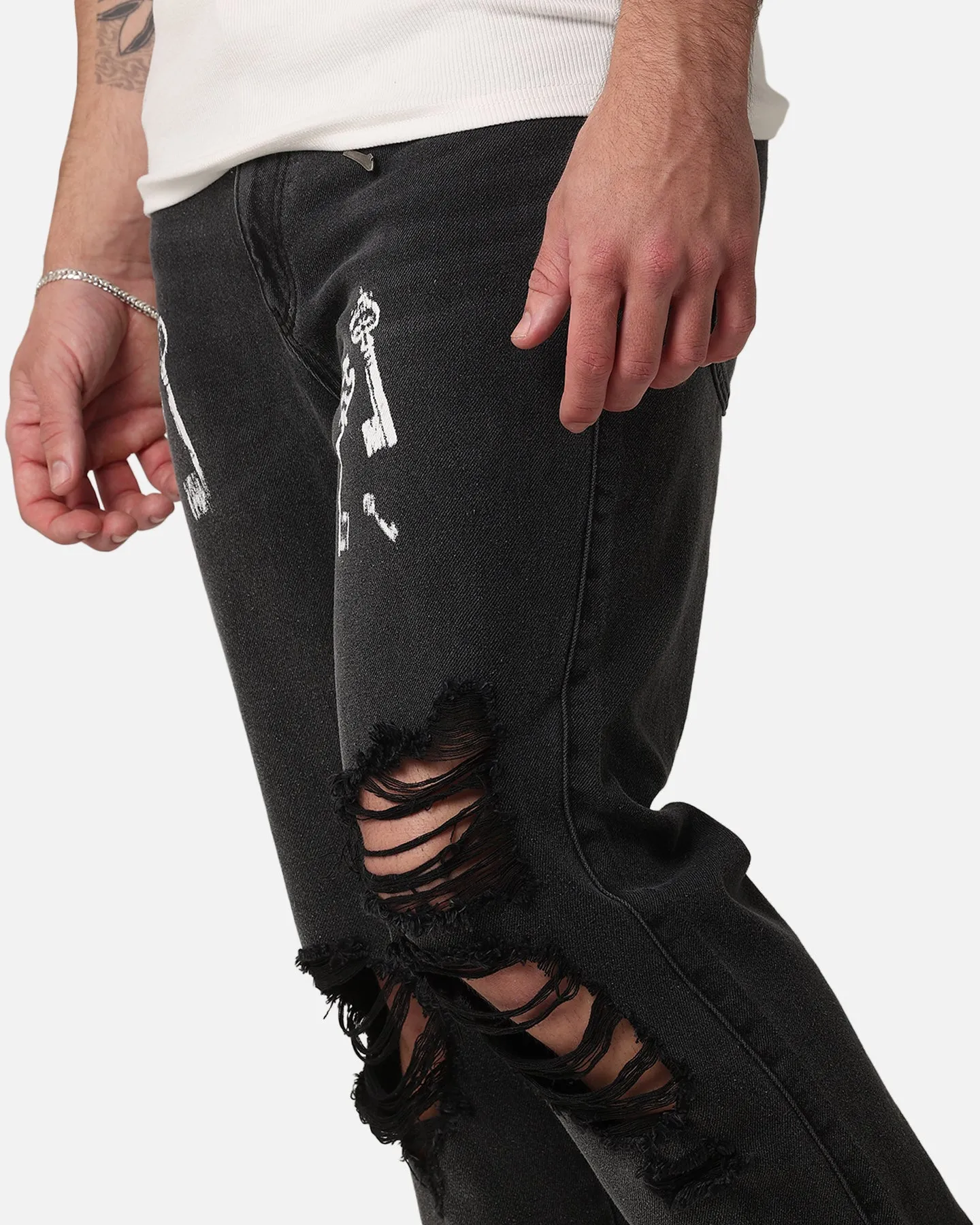 Saint Morta Skeleton Key Psykhe Jeans Black Shadow