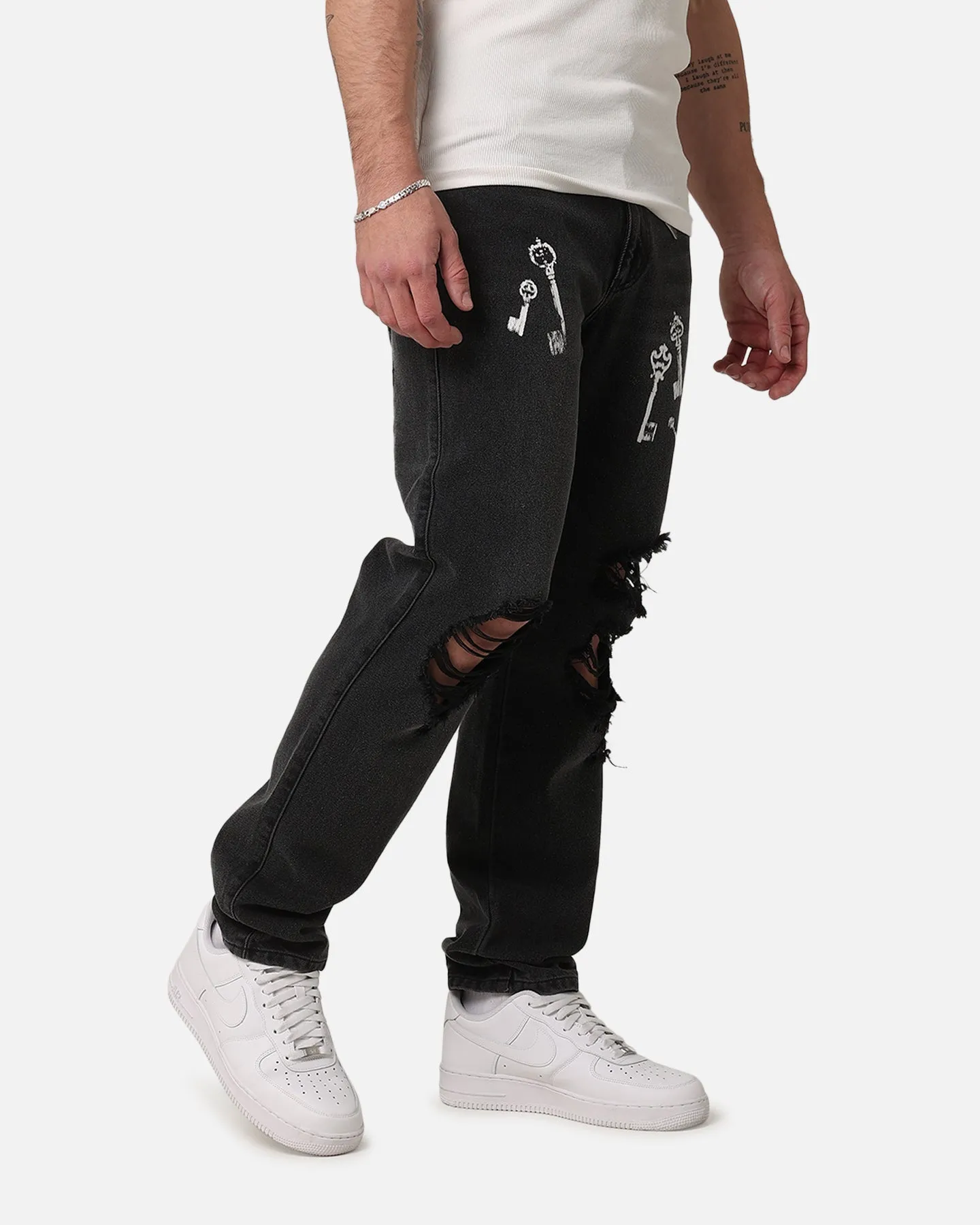 Saint Morta Skeleton Key Psykhe Jeans Black Shadow