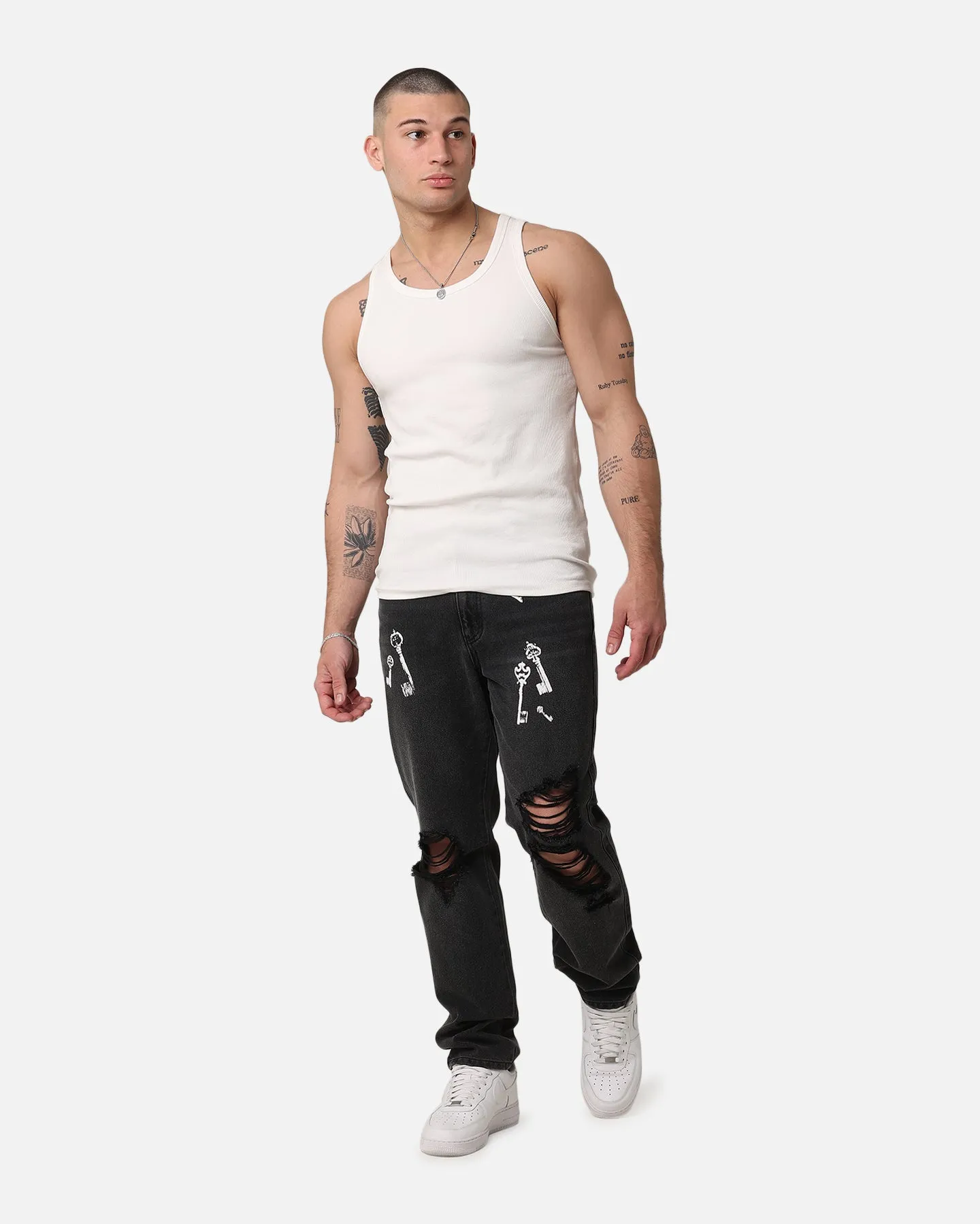 Saint Morta Skeleton Key Psykhe Jeans Black Shadow