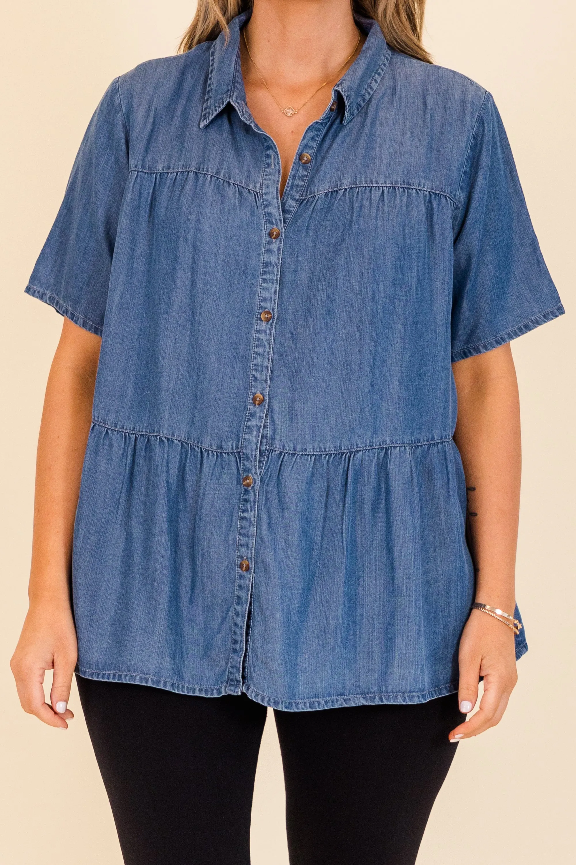 Something About Love Top, Medium Wash