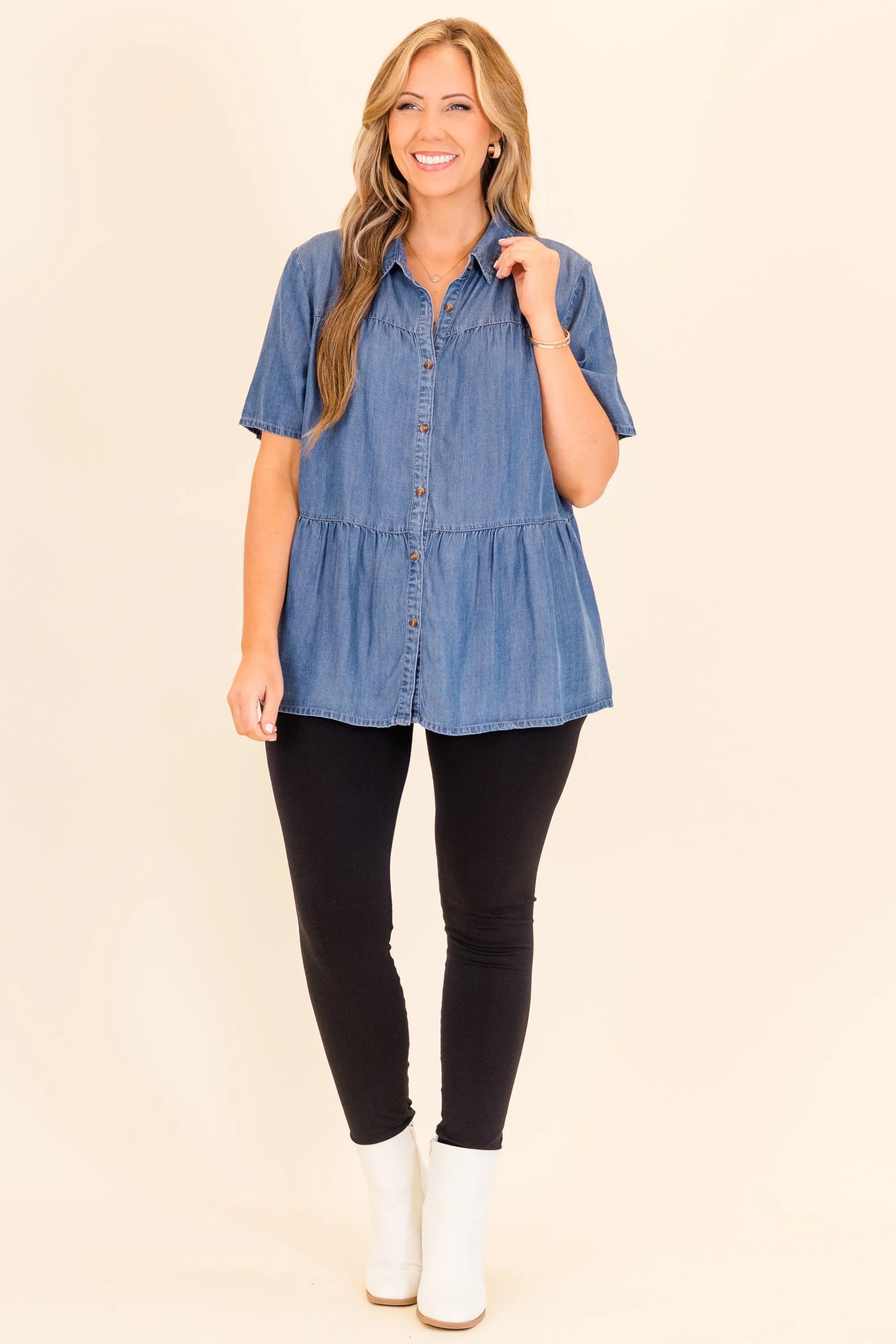 Something About Love Top, Medium Wash