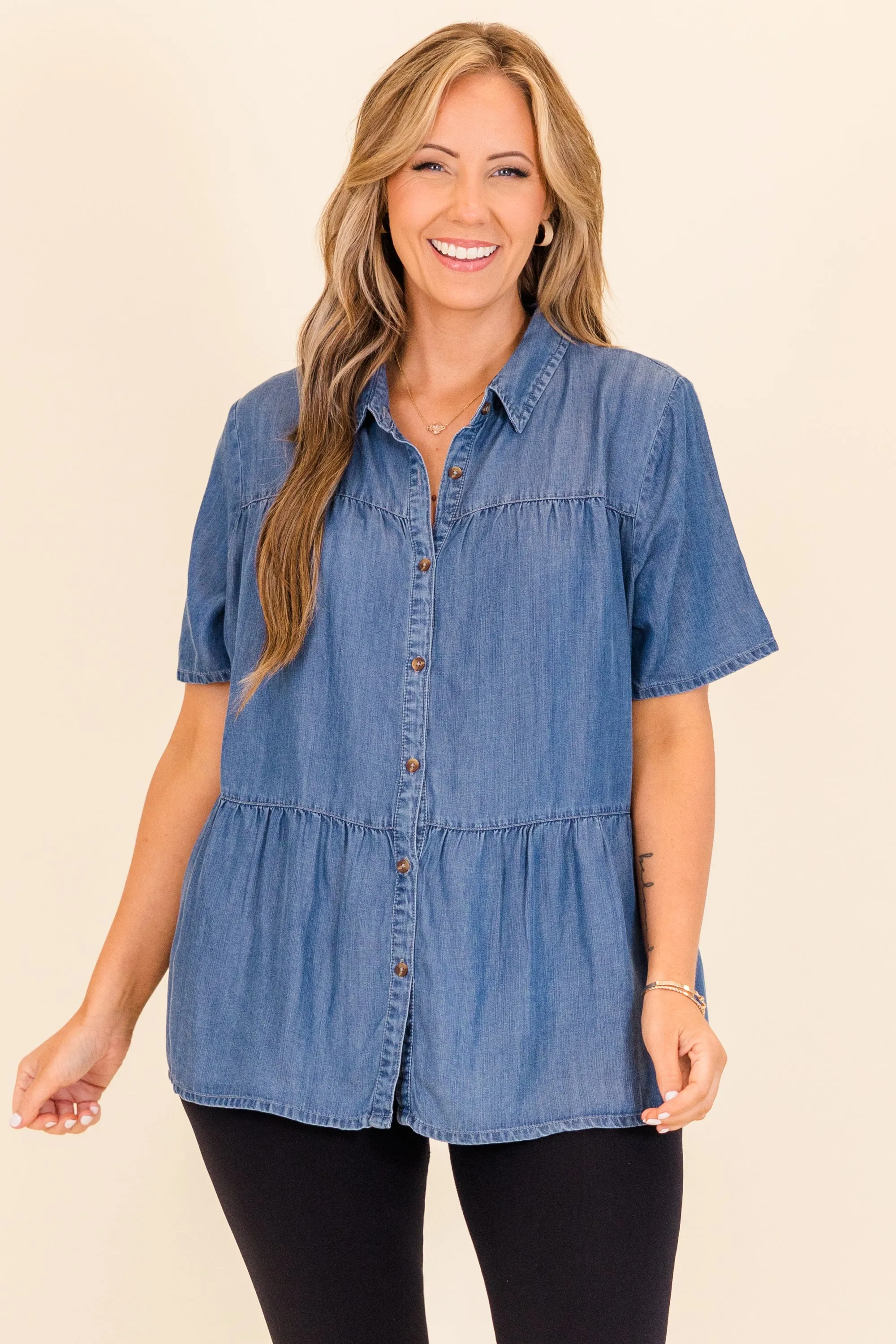 Something About Love Top, Medium Wash